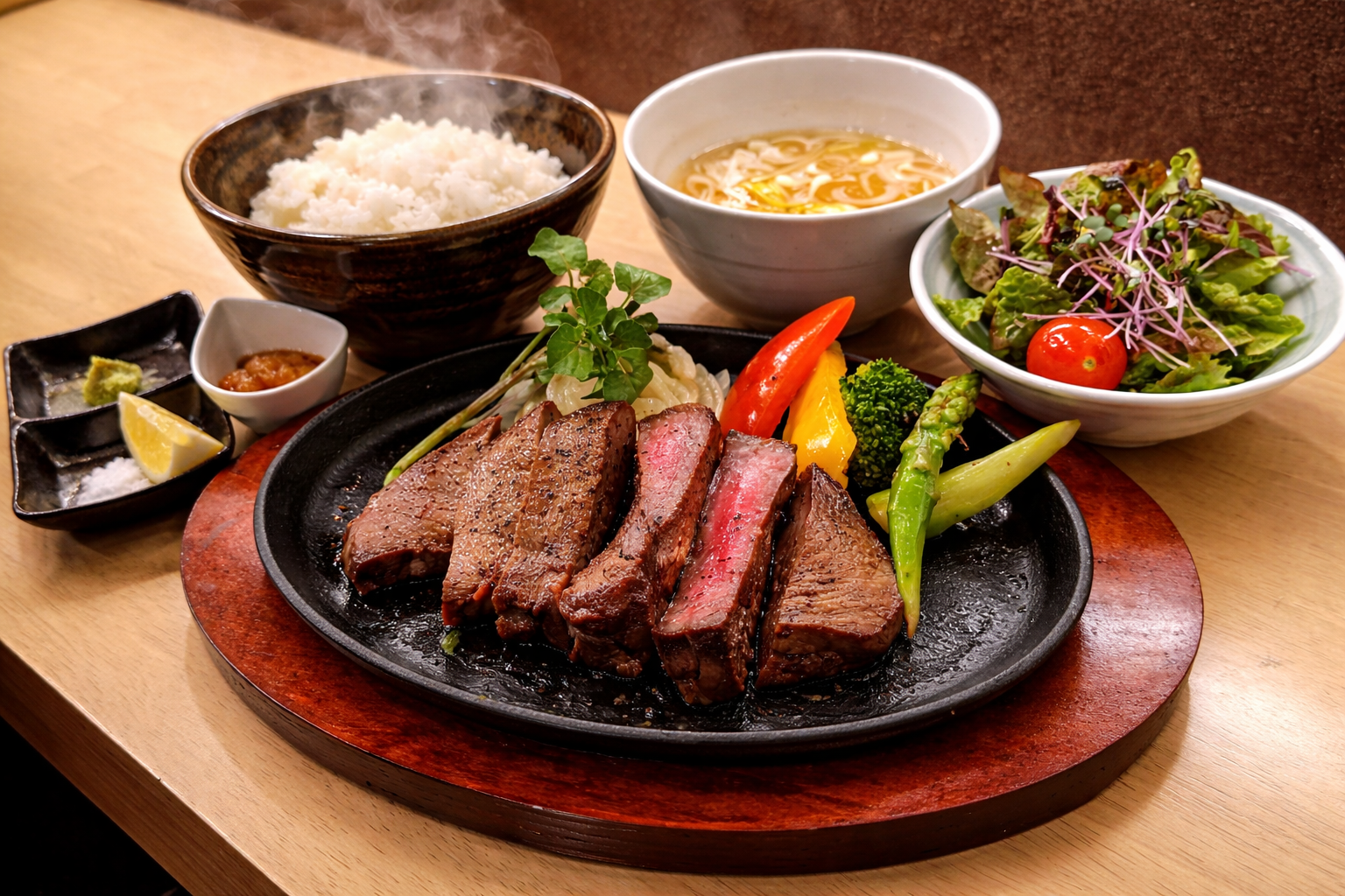 極匠ステーキを味わう