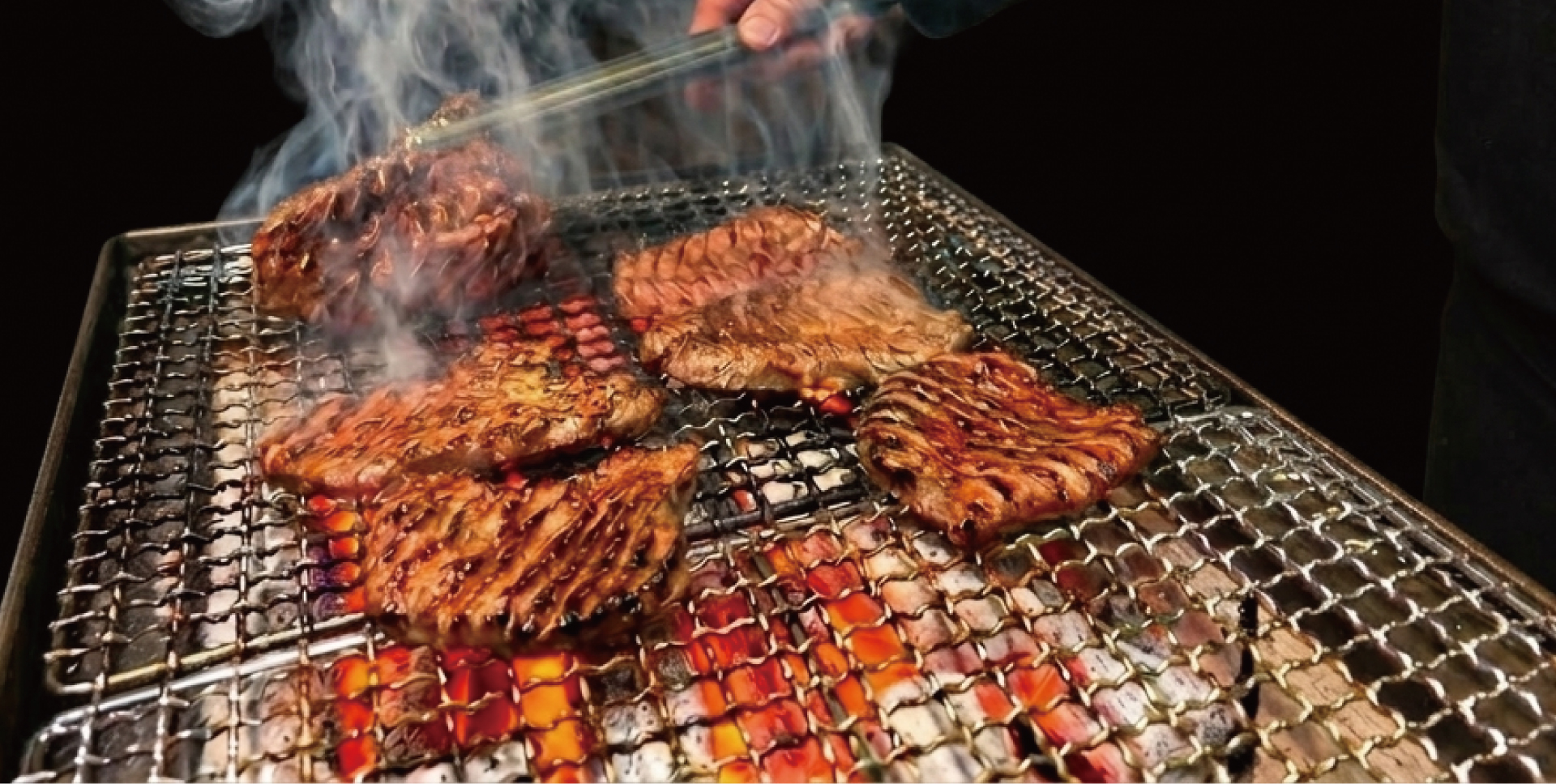 備長炭の火力で一気に